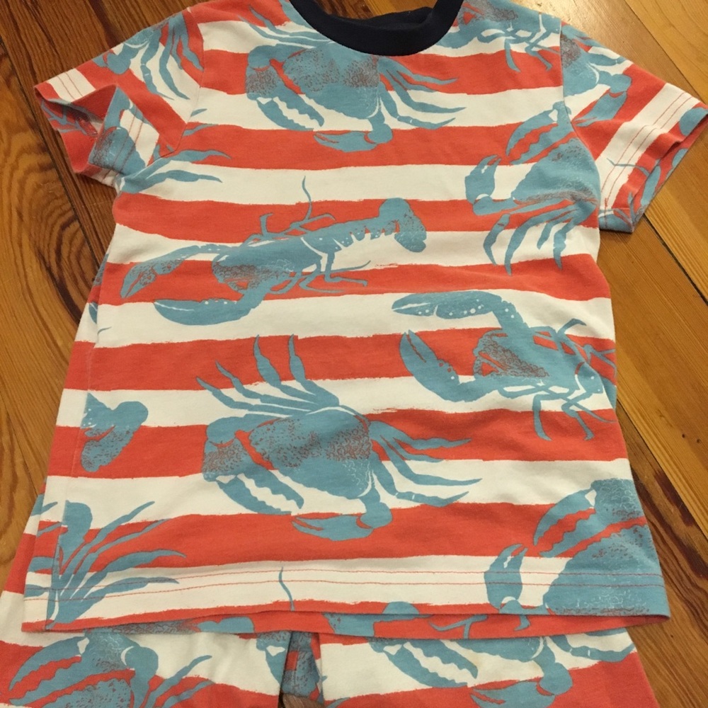 Mini Boden 2 pc pjs lobster & crab